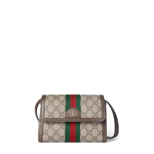 GUCCI-OPHIDIA MINI SHOULDER BAG 7.9"W x 5.9"H x 2"D