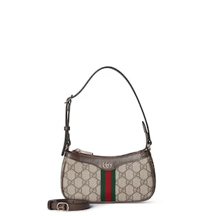 GUCCI-OPHIDIA MINI SHOULDER BAG 7.7"(6.9")W x 4.3"H x 1.4"D
